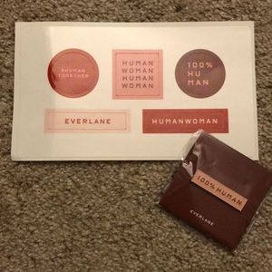 Everlane “100% Human” Pin & Stickers